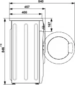 Узкая стиральная машина Атлант СМА 50У101-00 автоматическая, загрузка до 5 кг, отжим 1000 об/мин, класс A+, 14 программ — изображение 2